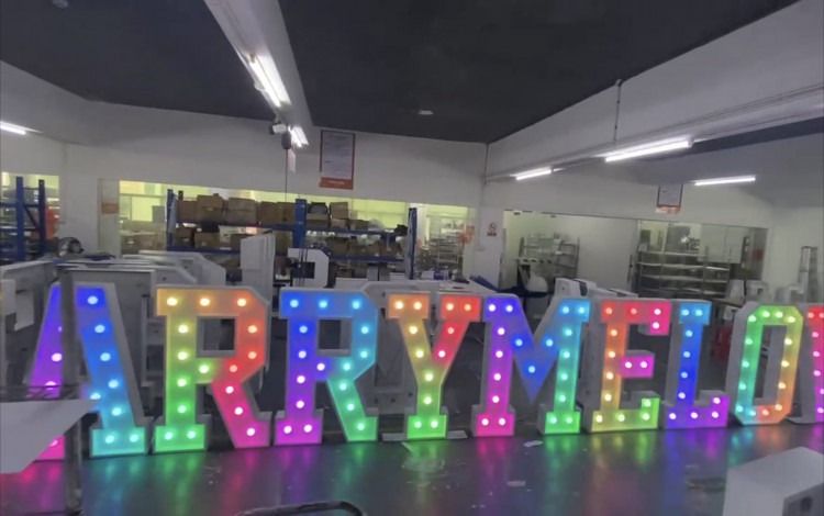 MARRY ME Marquee Letters