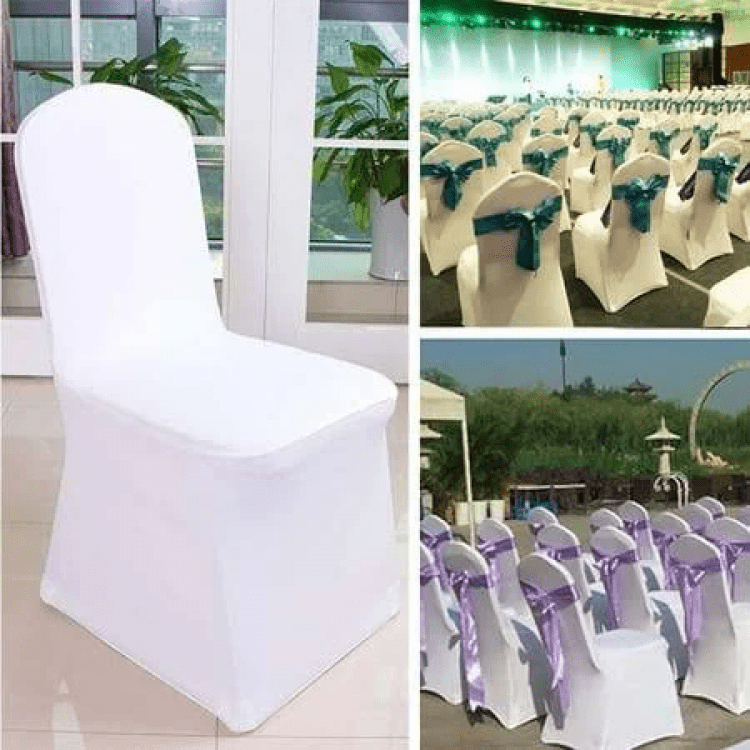 White Spandex Chair Cover